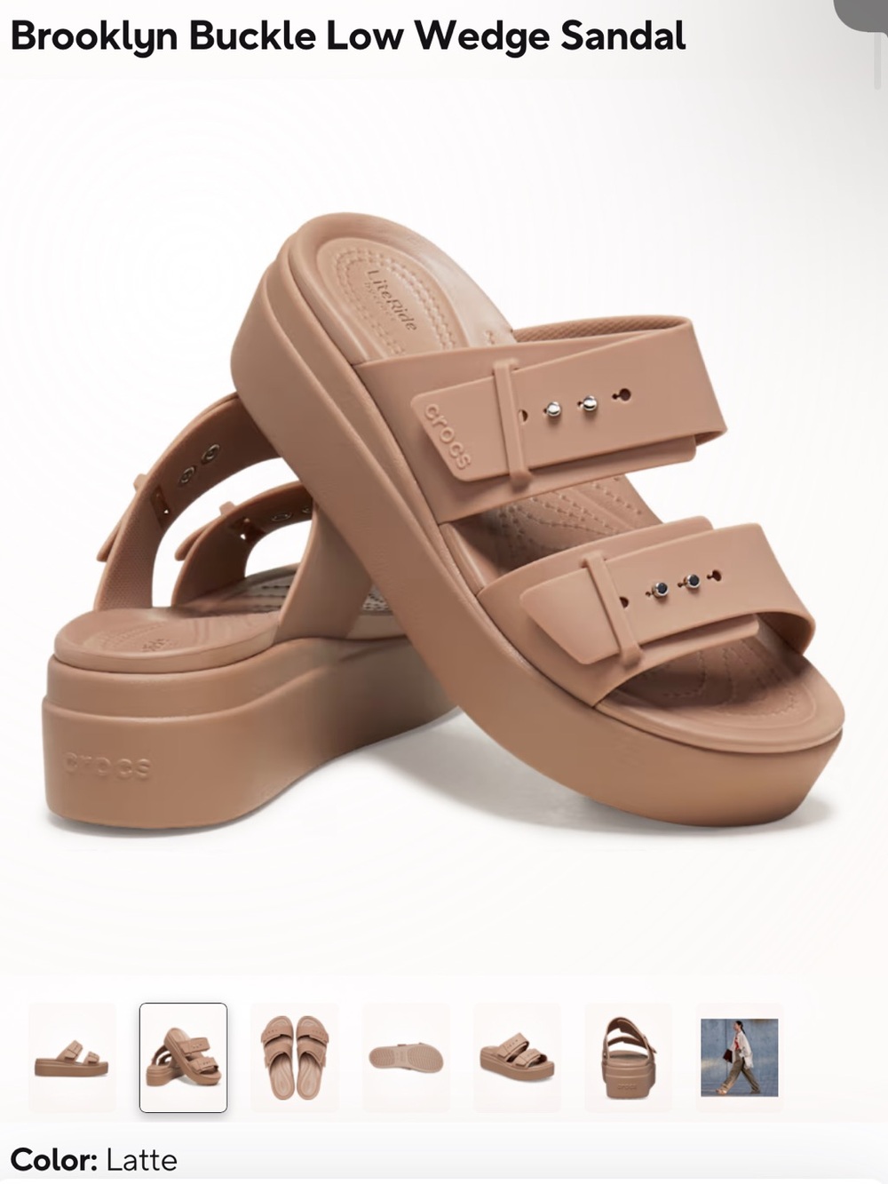 Crocs | Brooklyn Buckle Low Wedge Sandal